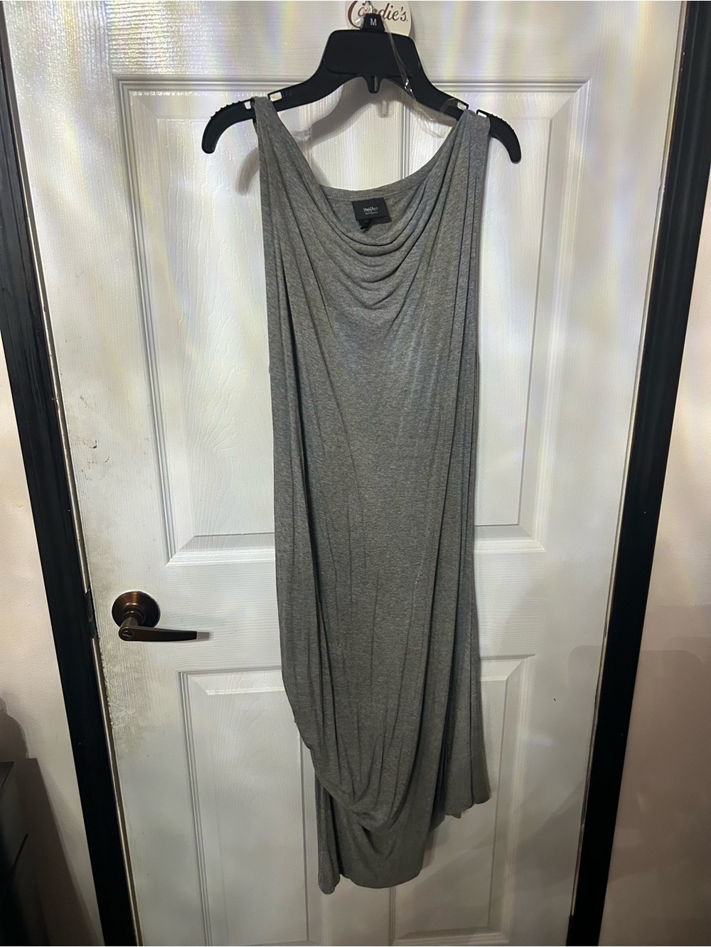 Hollister Gray Draped Maxi Dress